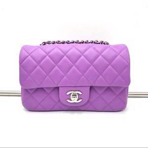 CHANEL 💜mini purple flap bag💜✔️SOLD✔️